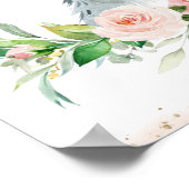 Waterverf Schattig Koala Blush Roze Bloemenwand Poster (Hoek)