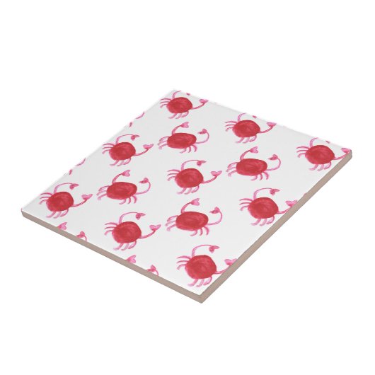 waterverf schattig ontwerp van het strand tegeltje (Zijkant)