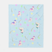 Waterverf schattig regenboogsterpatroon in de Unic Fleece Deken (Voorkant)