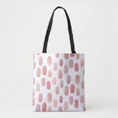 Waterverf schattig roze blush brush stroke pattern tote bag (Voorkant)