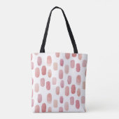 Waterverf schattig roze blush brush stroke pattern tote bag (Achterkant)