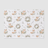 Waterverf  schattig vos kerstpatroon tissuepapier (Voorkant)