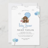 Waterverf Schattige Baby Beer Baby shower Kaart (Voorkant)