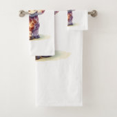 Waterverf schattige baby giraffe bad handdoek (Insitu)