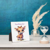 Waterverf schattige baby giraffe fotoplaat (Insitu)