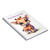 Waterverf schattige baby giraffe notitieboek (Rechterzijde)