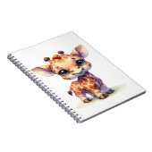 Waterverf schattige baby giraffe notitieboek (Rechterzijde)