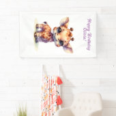 Waterverf schattige baby giraffe spandoek (Insitu)