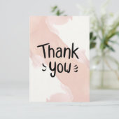 Waterverf Schattige Bedankkaart (Staand voorkant)