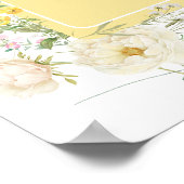 Waterverf Schattige Bijen Baby shower Welkom Poster (Hoek)