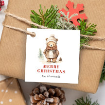 Waterverf Schattige Bruin Beer Vakantie