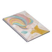 Waterverf schattige cartoon meisje. Roze fantasie Notitieboek (Rechterzijde)