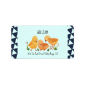Waterverf Schattige Chicken Family Baby shower adr Etiket (Voorkant)
