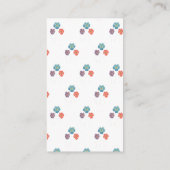 Waterverf Schattige Chicken Family Luier Raffle Informatiekaartje (Achterkant)