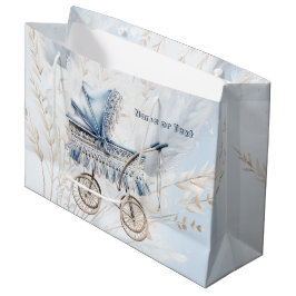 Waterverf Schattige Classic Baby kinderwagen Blauw Groot Cadeauzakje