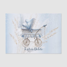 Waterverf Schattige Classic Baby kinderwagen Blauw