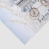 Waterverf Schattige Classic Baby kinderwagen Blauw Tissuepapier (Detail)