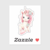 waterverf schattige eenhoorn sticker (Vel)