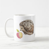 Waterverf schattige egel en appel koffiemok (Links)