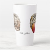 Waterverf schattige egel en appel latte mok (Voorkant)