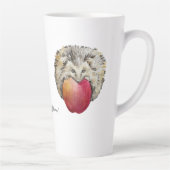 Waterverf schattige egel en appel latte mok (Rechts)