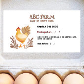 Waterverf Schattige eierdoosje Etiket