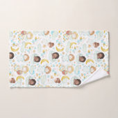 Waterverf schattige Engelsen en sterren Bad Handdoek (Handdoek)