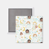 Waterverf schattige Engelsen en sterren Magneet (Voorkant / Achterkant)