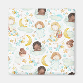 Waterverf schattige Engelsen en sterren Magneet (Voorkant)