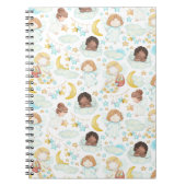 Waterverf schattige Engelsen en sterren Notitieboek (Voorkant)