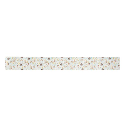 Waterverf schattige Engelsen en sterren Satijnen Lint (Voorkant)