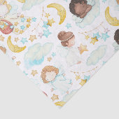 Waterverf schattige Engelsen en sterren Tissuepapier (Detail)