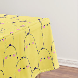 Waterverf Schattige Geel Chick & Bunny Pattern Tafelkleed