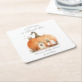 Waterverf Schattige Halloween pompoen Baby shower Kartonnen Onderzetters (Schuin)
