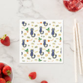 Waterverf Schattige kattenpatroon Servet (Insitu)