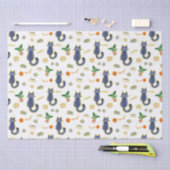 Waterverf Schattige kattenpatroon Tissuepapier (Craft)