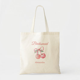 Waterverf schattige kersen en bogen. tote bag