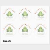 Waterverf Schattige kikkerBaby shower Ronde Sticker (Vel)