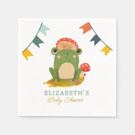 Waterverf Schattige kikkerBaby shower Servet