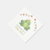 Waterverf Schattige kikkerBaby shower Servet (Hoek)