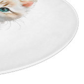 Waterverf Schattige kitten met blauwe ogen Snijplank (Hoek)