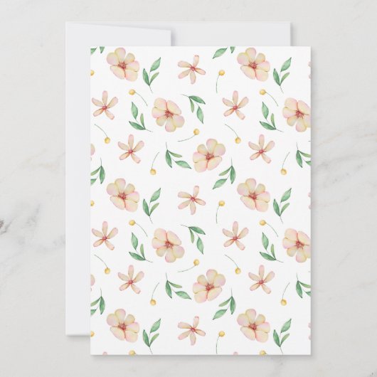 Waterverf Schattige konijn met ballon paasbrunch Kaart (Achterkant)