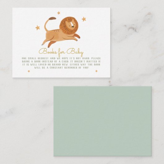 Waterverf schattige leeuboeken voor de Kaart van d (Voorkant / Achterkant)