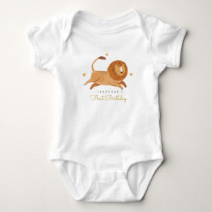 Waterverf schattige leeuw-baby-kostuum romper
