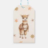 Waterverf Schattige Llama Baby shower Dank u Cadeaulabel (Achterkant)