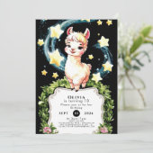 Waterverf Schattige Llama Verjaardag Kaart (Staand voorkant)