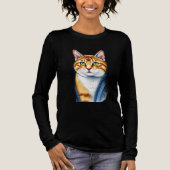 Waterverf Schattige Mooie Populaire Kat Collectie Tri-Blend Shirt (Voorkant)