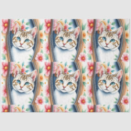 Waterverf Schattige Mooie Trendy Cat Collectie Tissuepapier