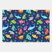 Waterverf Schattige oceaan Inpakpapier Vel (Voorkant)