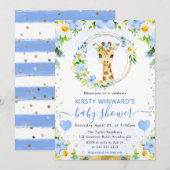 Waterverf Schattige Oerwoud Giraffe Baby shower Kaart (Voorkant / Achterkant)